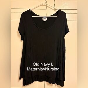 Old Navy Maternity Double-Layer Nursing Tee, L
Black